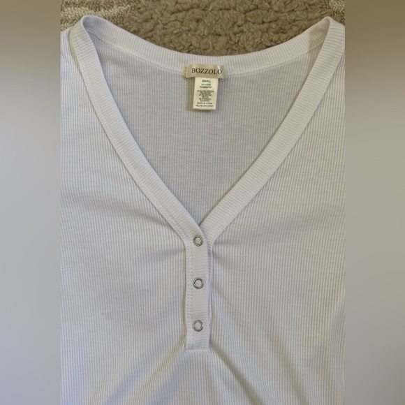 White Ribbed Crop Top - Picture 2 of 2